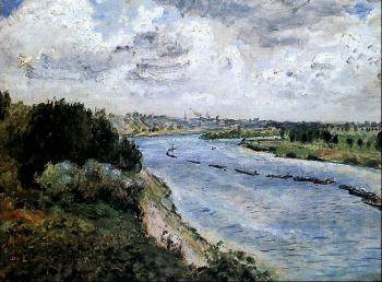 皮埃爾 奧古斯特 雷諾阿 Barges on the Seine 皮埃爾 奧古斯特 雷諾阿 Barges on the Seine